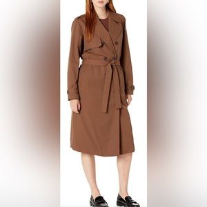 The Drop Women's Noa Trench Coat in color Coffee Bean Size S NWT
